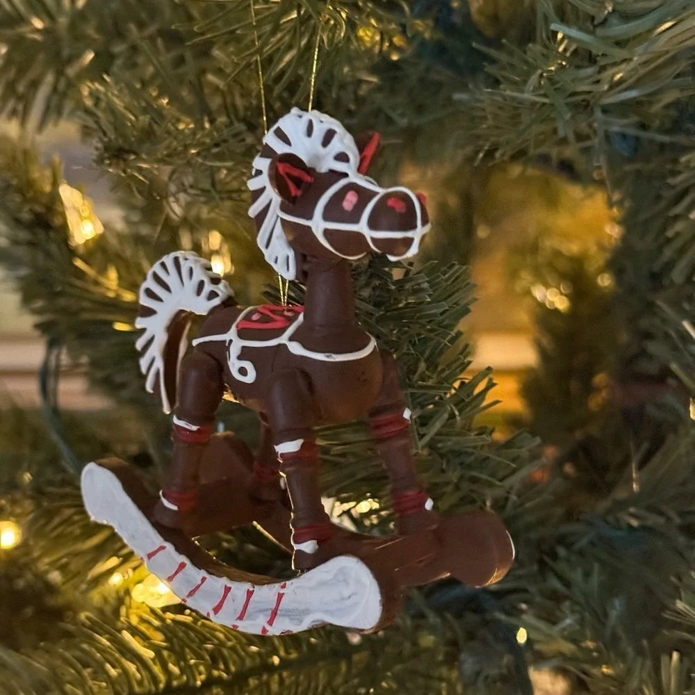 Vintage 1980’s Brown Rocking Horse Ornament